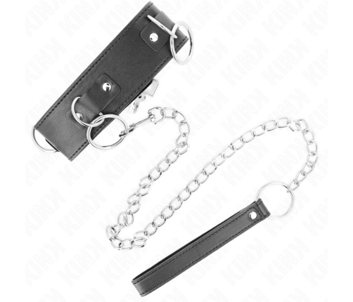 KINK - NECKLACE WITH LEASH 65 CM 3 RING MODEL 2 ADJUSTABLE 36-43 CM X 5 CM
