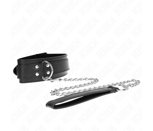 KINK - NECKLACE WITH STRAP 65 CM SILVER BUCKLES ADJUSTABLE 33-46 CM X 5.5 CM