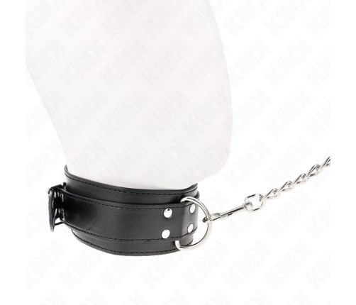 KINK - NECKLACE WITH STRAP 65 CM SILVER BUCKLES ADJUSTABLE 33-46 CM X 5.5 CM