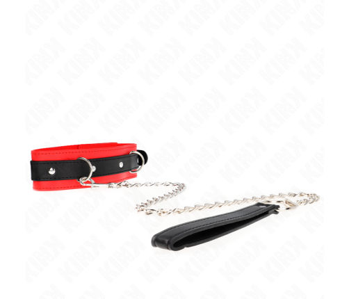 KINK - BASIC MODEL COLLAR WITH LEASH 65 CM MODEL 3 RED 53 X 5 CM