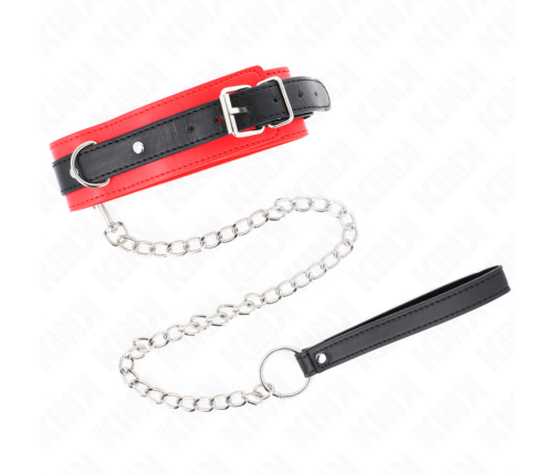 KINK - BASIC MODEL COLLAR WITH LEASH 65 CM MODEL 3 RED 53 X 5 CM