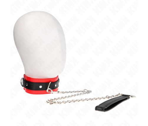 KINK - BASIC MODEL COLLAR WITH LEASH 65 CM MODEL 3 RED 53 X 5 CM