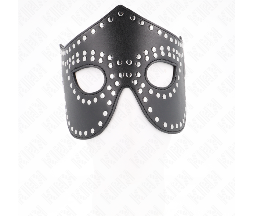 KINK - LEATHERETTE MASK WITH RIVETS MODEL 2 30 x 12 CM