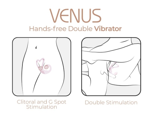 ADRIEN LASTIC - VENUS DOUBLE CLITORIS & G-SPOT STIMULATOR FREE APP PINK