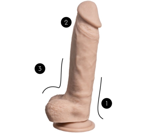 SILEXD - REAL SKIN SUPER REALISTIC PENIS THERMO REACTIVE 23 CM PREMIUM SILEXPAN FLESH