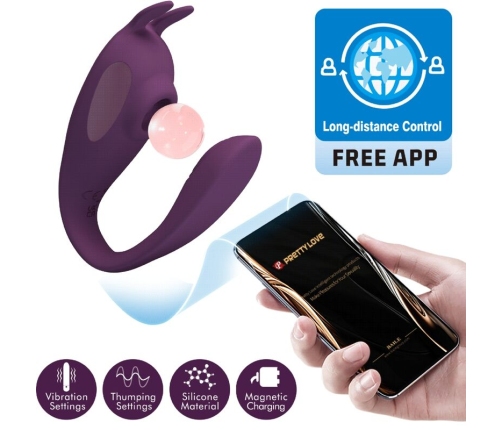 PRETTY LOVE - SHEY ESTIMULADOR & VIBRADOR APP GRATUITA LARGA DISTANCIA MORADO