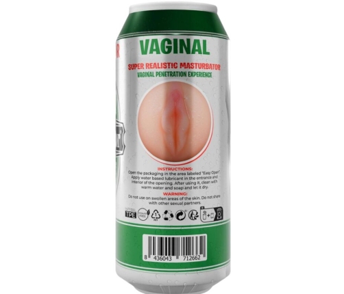 ALIVE - MASTURBADOR MASCULINO VAGINA LATA CERVEZA