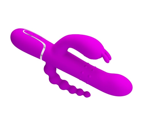 PRETTY LOVE - CAMMY TRIPLE VIBRADOR MULTIFUNCIÓN 4 EN 1 ROSA