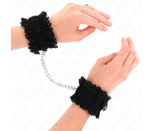 KINK - LACE ELASTIC WRIST RESTRAINTS NEGRO