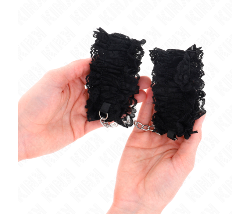 KINK - LACE ELASTIC WRIST RESTRAINTS NEGRO