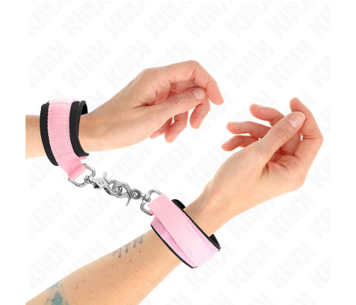 KINK - ADJUSTABLE NEOPRENE WRIST RESTRAINTS PINK ADJUSTABLE 22-34 CM