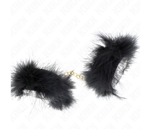 KINK - FEATHER HAND CUFFS WITH GOLD CHAIN MODEL 0