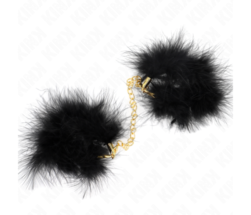 KINK - FEATHER HAND CUFFS WITH GOLD CHAIN MODEL 0