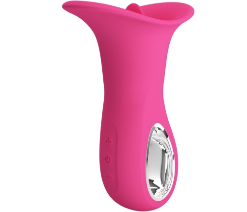 PRETTY LOVE - CLYDE VIBRADOR ORAL LENGUA VIBRADORA 12 VIBRACIONES ROSA