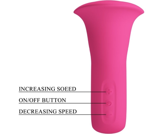 PRETTY LOVE - CLYDE VIBRADOR ORAL LENGUA VIBRADORA 12 VIBRACIONES ROSA