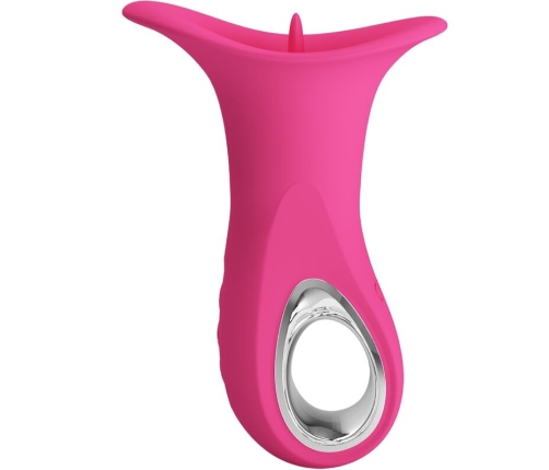 PRETTY LOVE - CLYDE VIBRADOR ORAL LENGUA VIBRADORA 12 VIBRACIONES ROSA