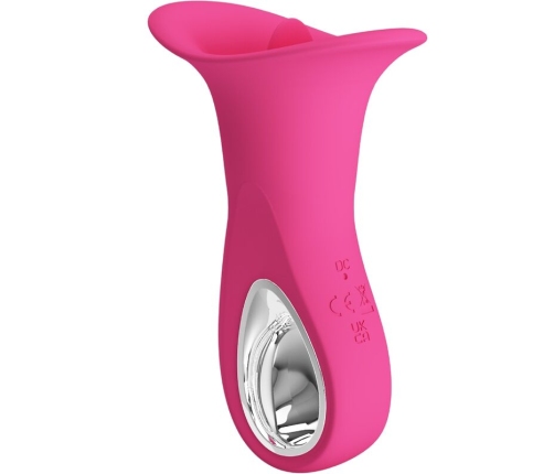 PRETTY LOVE - CLYDE VIBRADOR ORAL LENGUA VIBRADORA 12 VIBRACIONES ROSA