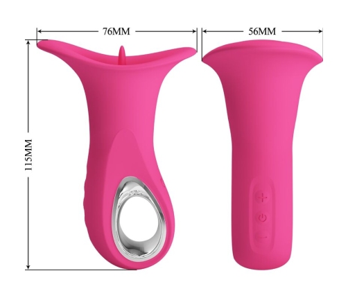 PRETTY LOVE - CLYDE VIBRADOR ORAL LENGUA VIBRADORA 12 VIBRACIONES ROSA
