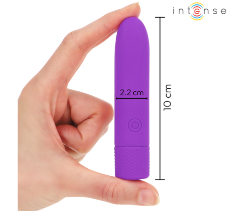 INTENSE - SYMONE USB RECHARGEABLE VIBRATING BULLET 8 VIBRATIONS PURPLE 10 X 2.2 CM