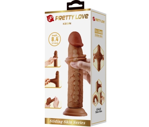 PRETTY LOVE - KEON DILDO REALÍSTICO 21 CM MULATO