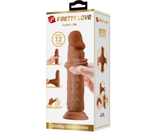 PRETTY LOVE - QUENTIN REALISTIC DILDO 18 CM BROWN