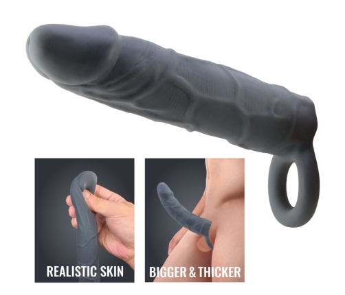PRETTY LOVE - REALISTIC SKIN PENIS SLEEVE DARK GREY