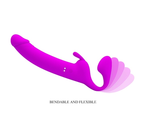 PRETTY LOVE - ZANINI STRAPLESS STRAP-ON 10 VIBRATIONS PURPLE