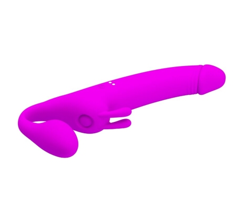 PRETTY LOVE - ZANINI STRAPLESS STRAP-ON 10 VIBRATIONS PURPLE