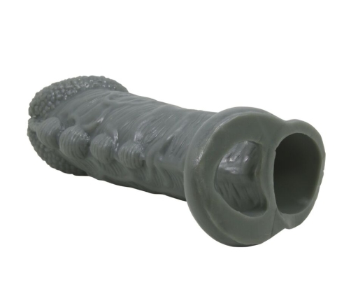 PRETTY LOVE - FUNDA REALÍSTICA ALARGADORA Y RETARDANTE PARA PENE GRIS