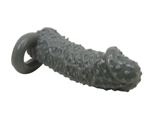 PRETTY LOVE - FUNDA REALÍSTICA ALARGADORA Y RETARDANTE PARA PENE MODELO 2 GRIS