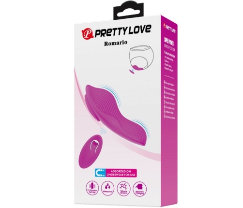 PRETTY LOVE - ROMARIO LAY-ON CLITORIS STIMULATOR REMOTE CONTROL PINK