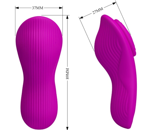 PRETTY LOVE - ROMARIO LAY-ON CLITORIS STIMULATOR REMOTE CONTROL PINK