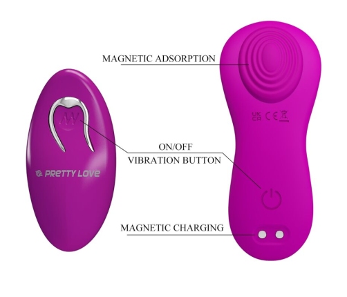 PRETTY LOVE - ROMARIO LAY-ON CLITORIS STIMULATOR REMOTE CONTROL PINK