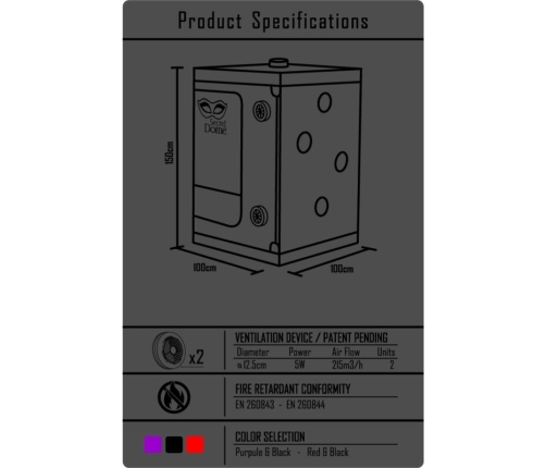 SECRET DOME - KINK CLUB CABIN SCANDALE BLACK & RED