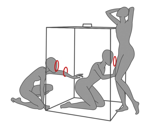 SECRET DOME - KINK CLUB CABIN SCANDALE BLACK & RED