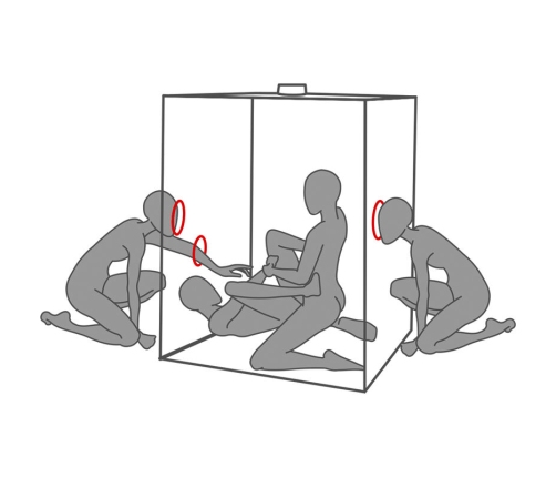 SECRET DOME - KINK CLUB CABIN SCANDALE BLACK & RED