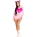 LEG AVENUE - TEDDY BEAR VELVET BODYSUIT PINK S