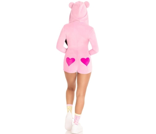 LEG AVENUE - TEDDY BEAR VELVET BODYSUIT PINK M