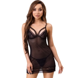 LIVCO CORSETTI FASHION - TIANA LC 20208 CHEMISE + THONG BLACK L/XL LIVCO CORSETTI FASHION - TIANA LC 20208 CHEMISE + THONG BLACK L/XL