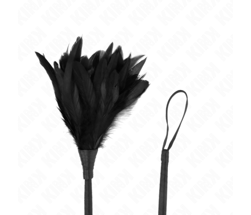 KINK - BLACK MAIDS HORN SHAPED TICKLE CHICKEN FEATHERS 36 CM
