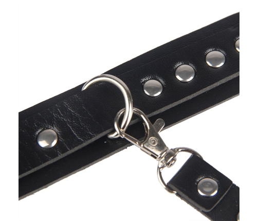 SUBBLIME - 953690 HANDCUFFS WITH BONDAGE BELT BLACK ONE SIZE