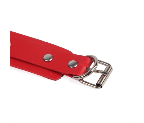 SUBBLIME - 953706 HANDCUFFS WITH BONDAGE BELT RED ONE SIZE