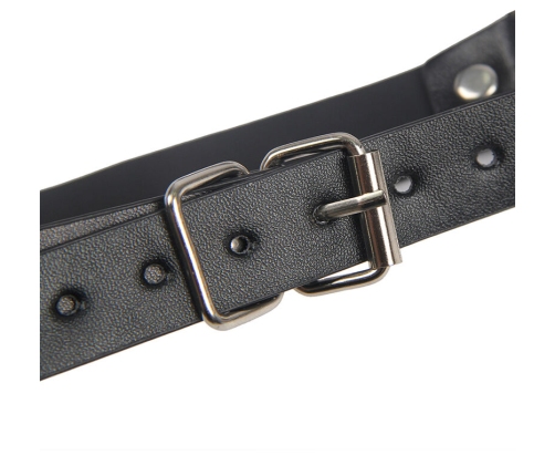 SUBBLIME - 953720 BONDAGE LEATHER STRAP BREAST CLAMPS BLACK ONE SIZE