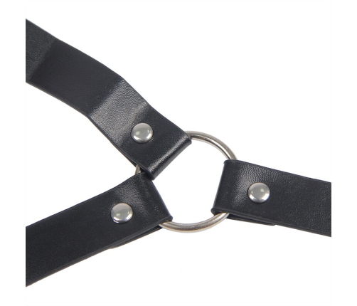 SUBBLIME - 953720 BONDAGE LEATHER STRAP BREAST CLAMPS BLACK ONE SIZE