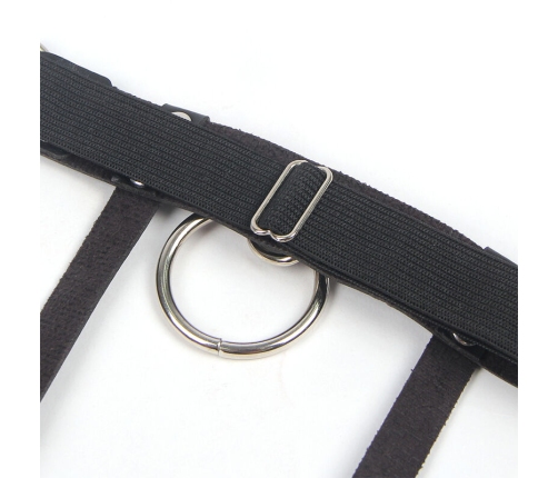 SUBBLIME - 953744 ADJUSTABLE LEATHER PUNK GARTER BLACK ONE SIZE