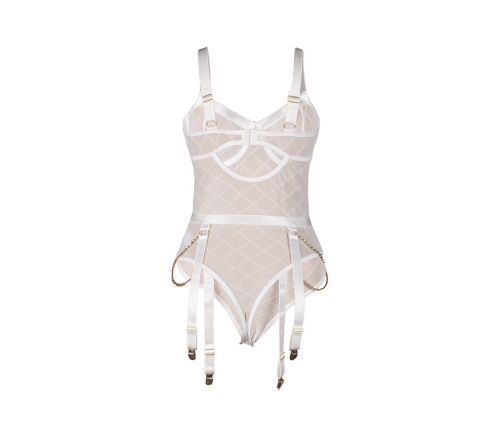 SUBBLIME - 954291 BODY WITH CHAINS + GARTER BELT WHITE L/XL