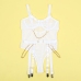 SUBBLIME - 954291 BODY WITH CHAINS + GARTER BELT WHITE L/XL