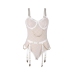 SUBBLIME - 954291 BODY WITH CHAINS + GARTER BELT WHITE L/XL
