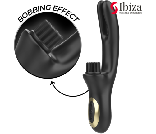 IBIZA - HI-TECH RABITT BRUSHING MULTI-CELL CLITORIAL AND DOUBLE WAVE VIBRATOR