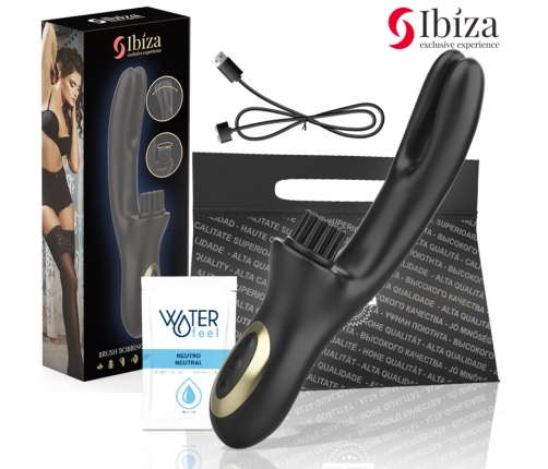 IBIZA - HI-TECH RABITT BRUSHING MULTI-CELL CLITORIAL AND DOUBLE WAVE VIBRATOR